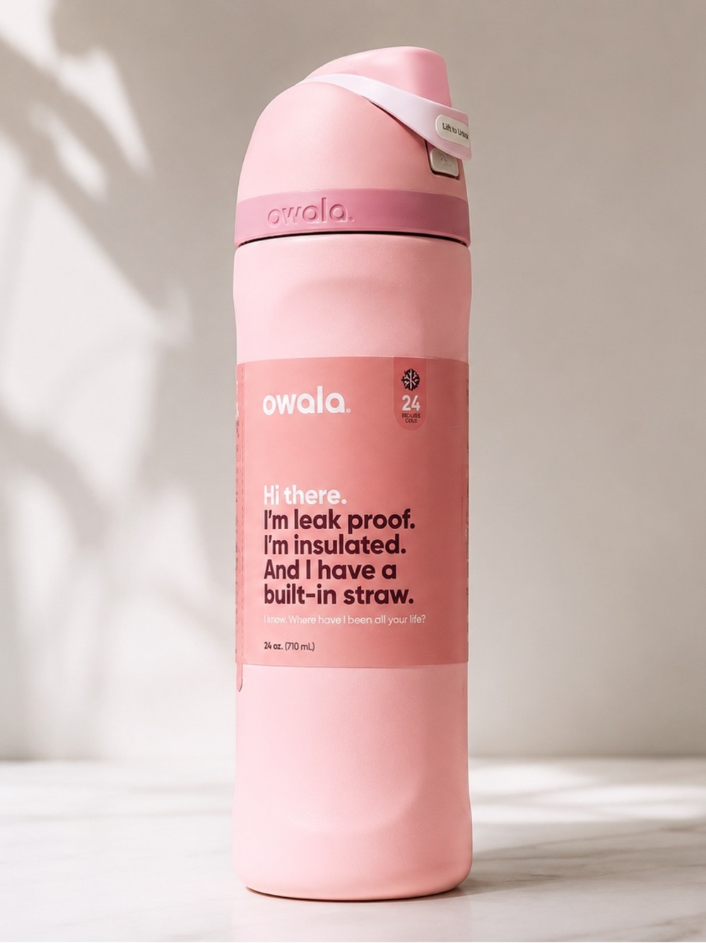 Owala Insulated Leak-Proof Bottle - rose quartz